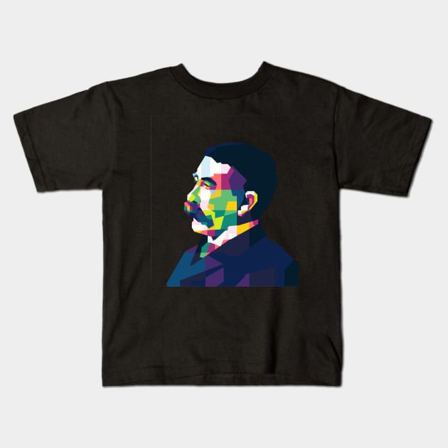 Ferdinand de Saussure Kids T-Shirt by WPAP46